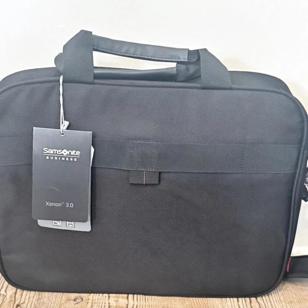 Samsonite luggage 3 Toploader Briefcase,, Polyester, Black, black [COPY] [COPY]